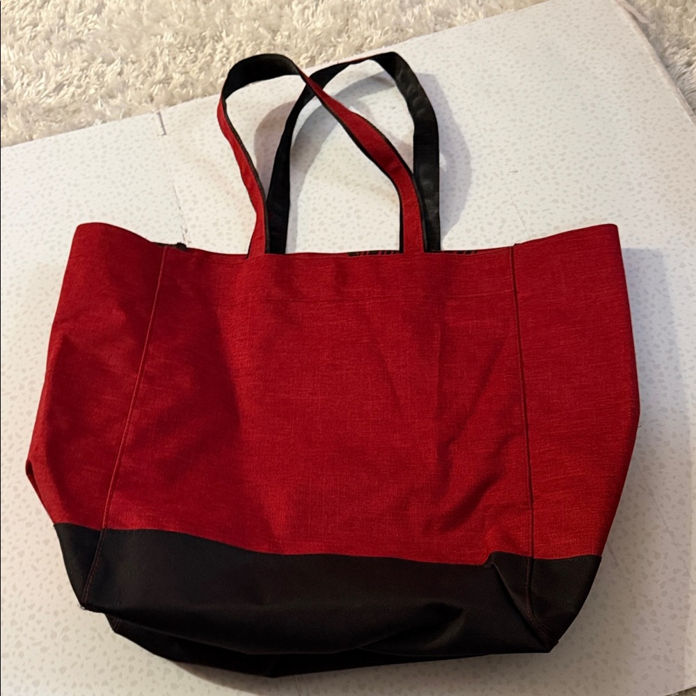 WDW Maroon and Black Mickey Canvas Tote - Picture 2 of 4